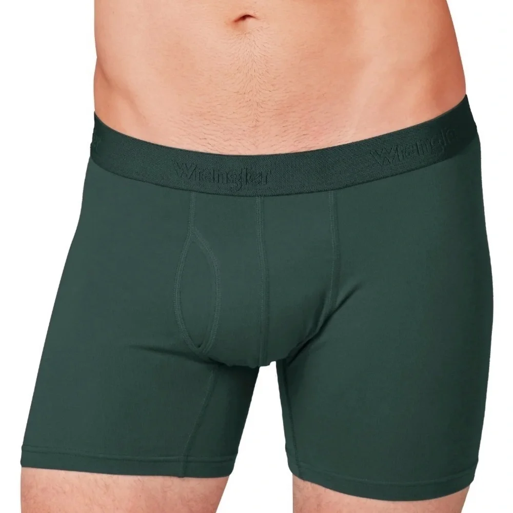 Wrangler Men's Cool Cotton Boxer Brief Set, Boxer Briefs Underwear 3 pack